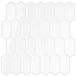 Solidchoice - Carrelage hexagonal à décoller et à coller, blanc