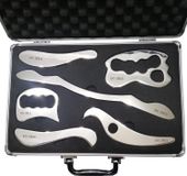 Generisch GYX COELE Set roestvrijstalen Gua Sha schraap- en massagegereedschap - IASTM gereedschapset, groot hulpmiddel voor mobilisatie van zacht weefsel (6 stuks)