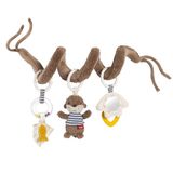 Fehn Otter Activity-spiraal – stoffen spiraal met leerfuncties om te grijpen, te voelen, te spelen – bevordert grijpen, tastgevoel en motoriek – voor thuis en onderweg, voor baby's vanaf de geboorte