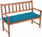 vidaXL Tuinbank met kussen, 120 cm, massief acaciahout