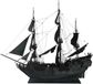 Maquette de navire pirate sans marque - Maquette de navire en bois - Décoration de bureau - Voiles noires - Échelle 1/50 - Noir
