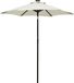 Maison Exclusive Parasol avec éclairage LED, blanc sable, 200x211 cm, aluminium
