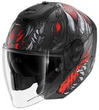 Shark RS Jet Carbon Shaytan Jethelm M Zwart / Rood / Antraciet