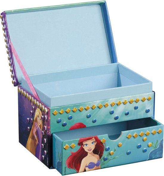 Totum Disney Princess Totum - prinsessen sieraden doosje juwelenkistje versieren met mozaïek - speelgoed meisjes knutselset vanaf 3 jaar
