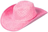 Wilbers & Wilbers Cowboyhoed met strass roze