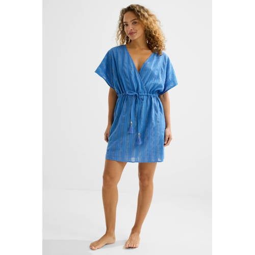 BEACHWAVE strandtuniek met lurex blauw