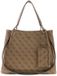GUESS Lorella Logo Girlfriend Tote Latte Logo Lichtbruin Schoudertas