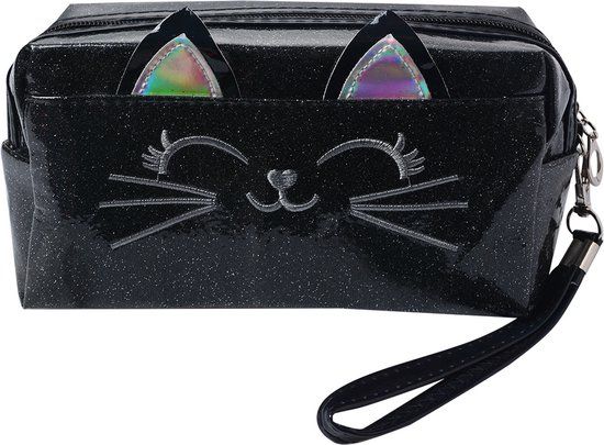 Juleeze Toilettas Dames Kat 18x10 cm Zwart
