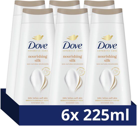 Dove Advanced Care Nourishing Silk Douchegel - 6 x 225 ml