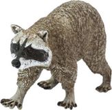 Safari Wilde Dieren Wasbeer Junior 10 Cm Lichtbruin/zwart/wit