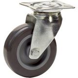 2gt Roues Et Roulettes - Roulette Pivotante Diamètre 75 Mm Caoutchouc Thermoplastique Gris - 60 Kg