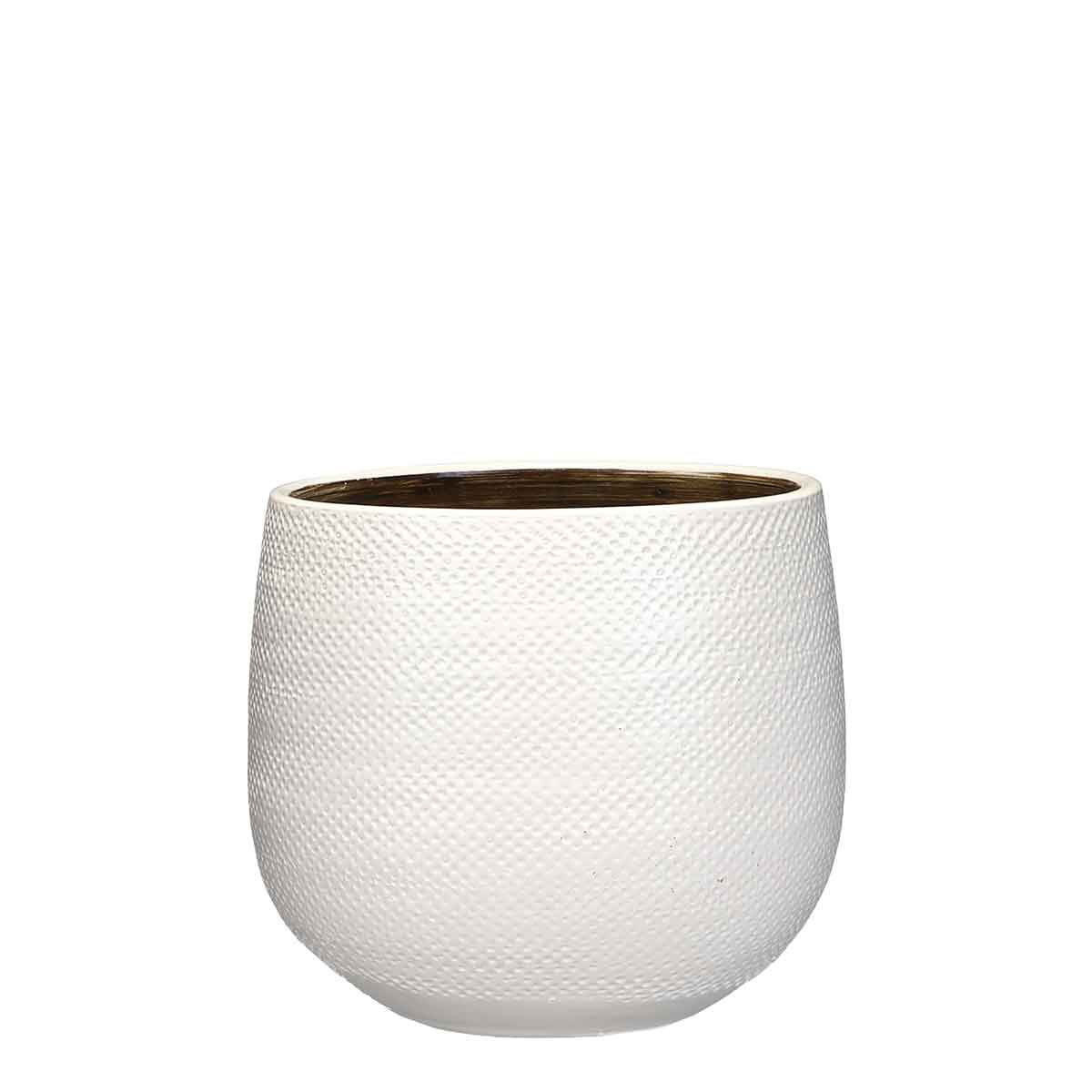 Mica Decorations Gabriel Ronde Pot Wit - 20 x 25 cm