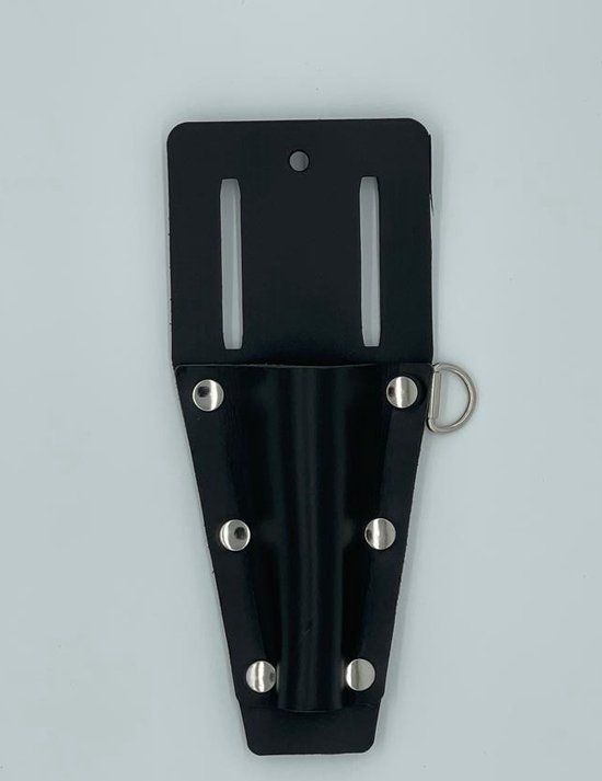 Ratelhouder voor gereedschapsriem - Zwart leer - 9x23cm