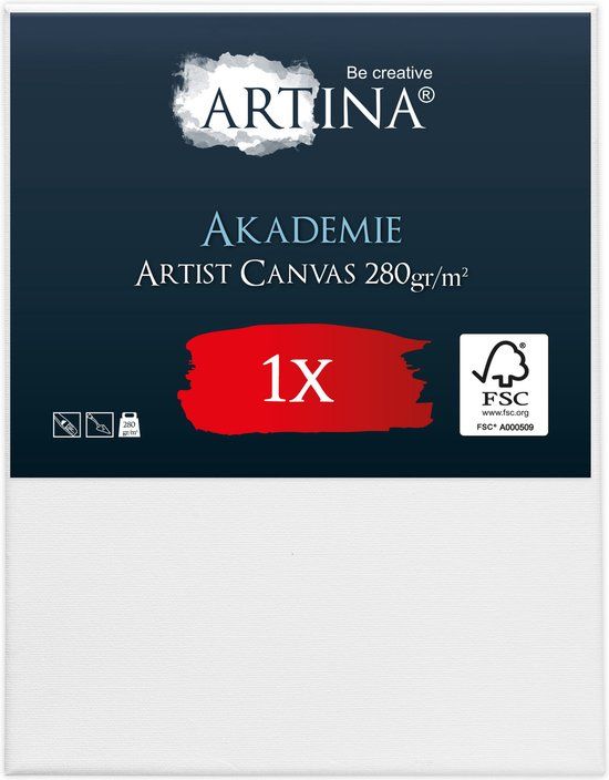 Artina Akademie - Schilderdoeken Canvas 80x100 cm - Wit