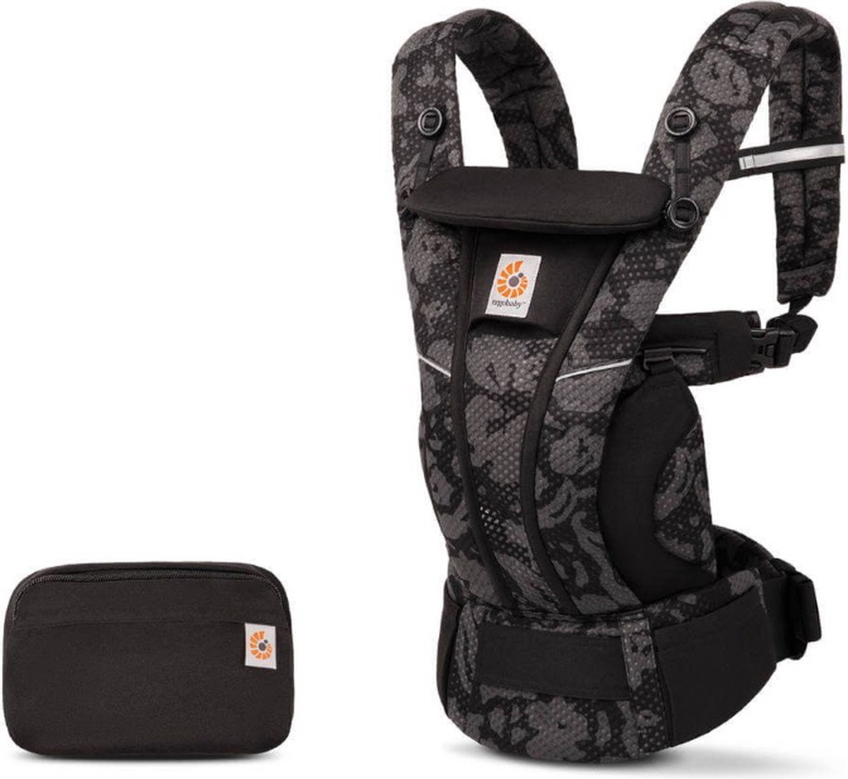 ERGObaby Omni Breeze Onyx Blooms - baby draagzak