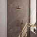 Brauer Copper Edition Thermostatische Regendoucheset Inbouw - Hoofddouche 20 cm - Rechte Wandarm - Handdouche Staaf - Doucheslang - Wandaansluitbocht