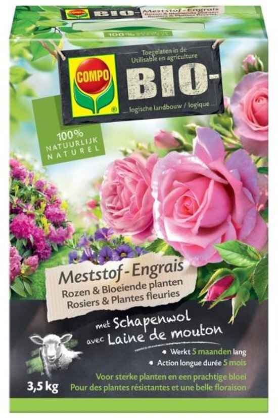- Bio Meststof Rozen en Bloeiende planten 3,5 kg