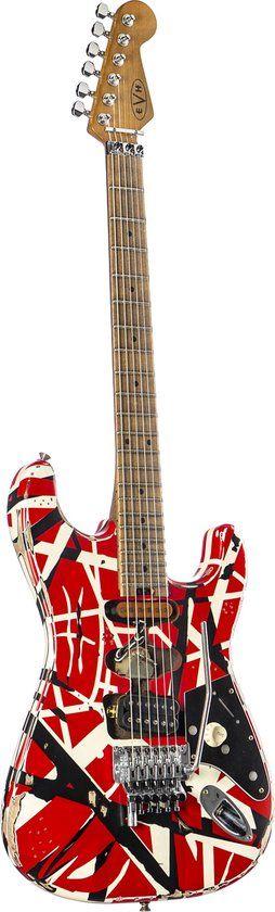 EVH Striped Series Frankie Red / White / Black Electric Guitar