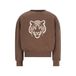 Like Flo Young boxy sweater met print - donkerbruin