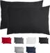 Komfortec Set van 2 Premium Kussenslopen 50x70 cm - Superzachte Kussenhoes – 100% - Geborsteld Polyester - 90g/m²- Zwart