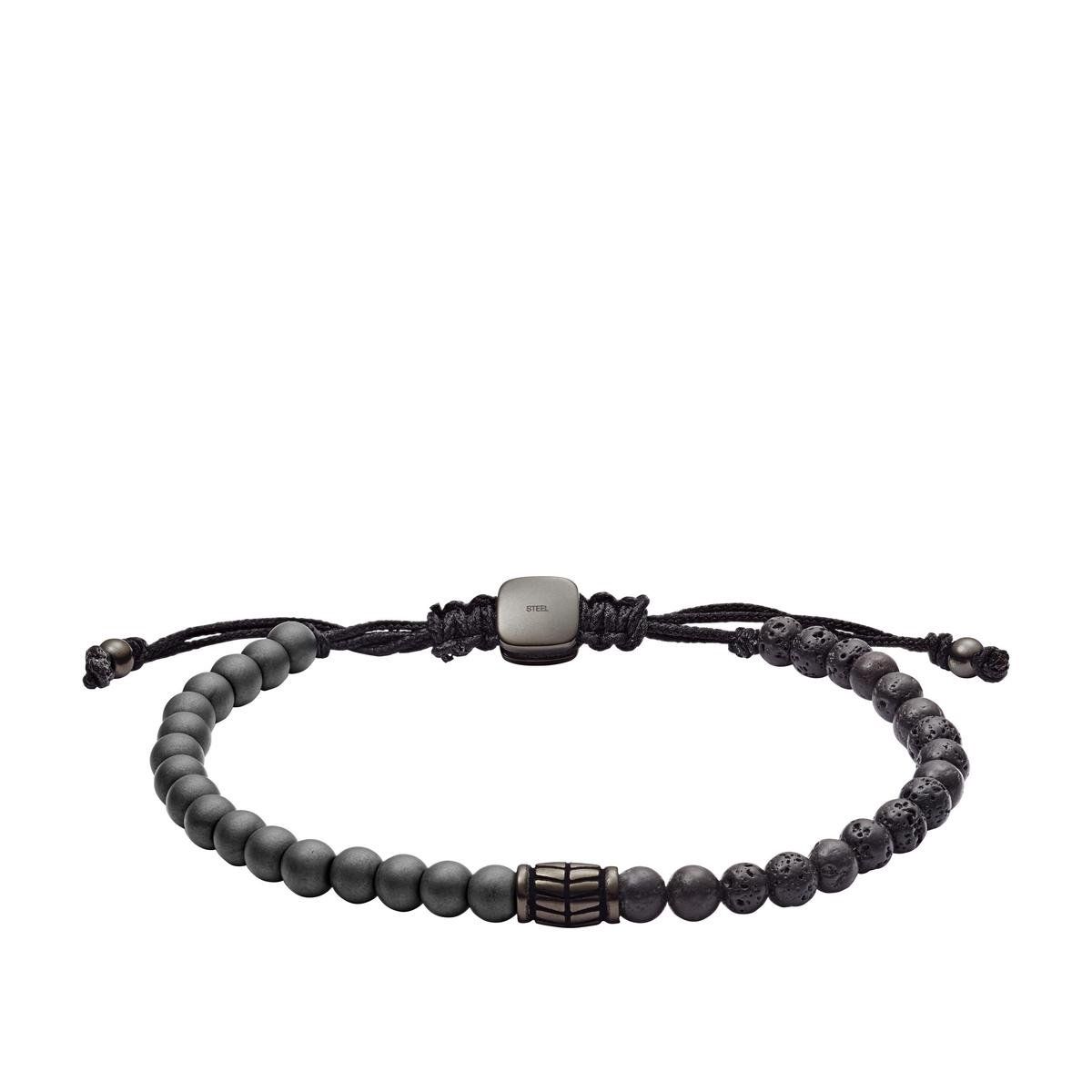 Fossil Vintage Casual Mannen Armband JF03008793 Zwart Rvs