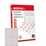 Kores Etiket ILK 105x148mm recht doos a 100 vel 4 Etiketten per vel
