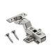GTV Minischarnier met demping, potdiameter 26 mm - scharnier binnenaanslag - montageplaat H = 0 met euroschroeven - stille sluiting - clip-on ketting