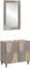 vidaXL Badkamerkastenset 2 st grijs 62 x 33 x 58 cm massief mango hout