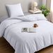 TRANKIELO® Dekbedovertrekset 140x200 cm + Kussensloop 65x65 cm - Microvezel, Wit, Duurzaam