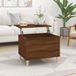 Maison Exclusive - Table basse, marron, aspect chêne, 60x44,5x45 cm, panneau de particules