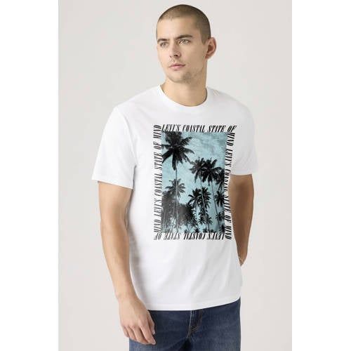 Levi's relaxed fit T-shirt met print - wit