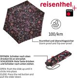 Reisenthel Umbrella Pocket Mini Opvouwbare Mini Paraplu - ø 97 cm - Paisley Zwart
