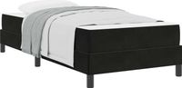 vidaXL Boxspringbed met matras, zwart, 80 x 200 cm, stof