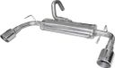 100% InoXcar 100% RVS Dubbele Sportuitlaat passend voor Fiat 500 Abarth 1.4T-Jet (135-160pk) 2008- + Cabrio 2010- 100mm X-Race (Ø48mm)