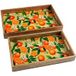 Signes Grimalt Plateau Orange En Bois Et Résine - Lot De 2, Style Tropical Et Pratique