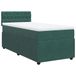 vidaXL Boxspringbed met matras, donkergroen, 90x200 cm, fluweel