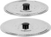 Kinvara Universele pannendeksel set - 2x stuks - Dia 25/21 cm - metaal - plat model