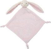 Nature Planet pluche knuffeldoekje/tuttel Konijn - roze - 40 x 40 cm