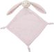 Nature Planet pluche knuffeldoekje/tuttel Konijn - roze - 40 x 40 cm