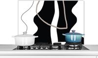 KitchenYeah Spatscherm keuken - Design - Abstract - Minimalisme - 80x55 cm - Aluminium