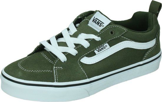Vans YT Filmore Sneakers Unisex - Maat 37 - Olijfgroen/Wit - Suède