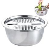 Set de 24 cm bols mélangeurs en acier inoxydable avec râpe et passoire