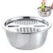 Set de 24 cm bols mélangeurs en acier inoxydable avec râpe et passoire
