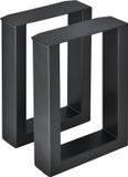 en.casa Stalen onderstel set van 2 U bankpoot 30x43 cm zwart