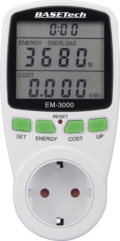 BASETECH Energiekostenmeter 3680 Watt EM-3000