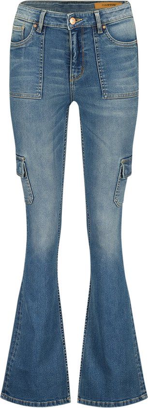 Raizzed Sunrise Cargo Jeans Women - Mid Blue Stone - Size W29/L32