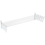 Sauvic Étagère à linge extensible avec revêtement plastique 140 cm