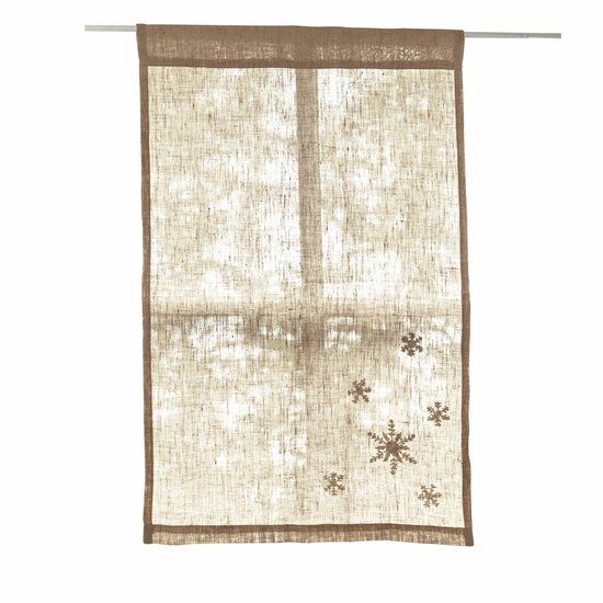LOBERON Vitrage Ruspi linnen gordijn 45x70 cm lichtdoorlatend effen stof