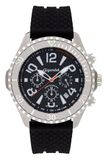 Gigandet Heren analoog Japans kwartsuurwerk horloge met siliconen armband 12VNAG23NE/002, zwart