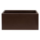 Wellhome Pot de fleurs, polyéthylène, rouge or, 60 x 20 x 20 cm, marron